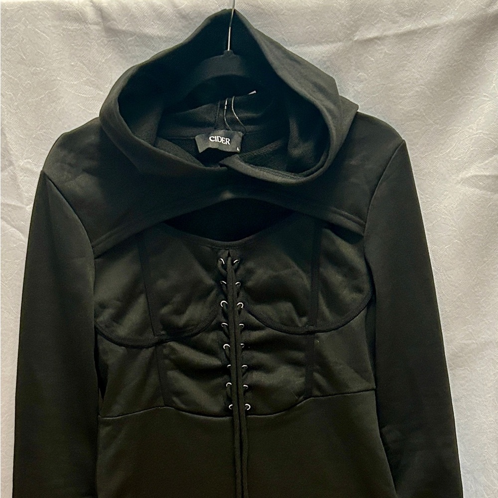 New Cider large hooded mini dress!